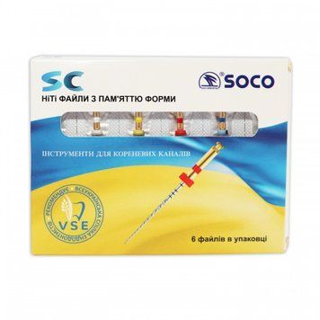 Soco SC NiTi Files 08/17 19мм машинные файлы Soco 84575 фото