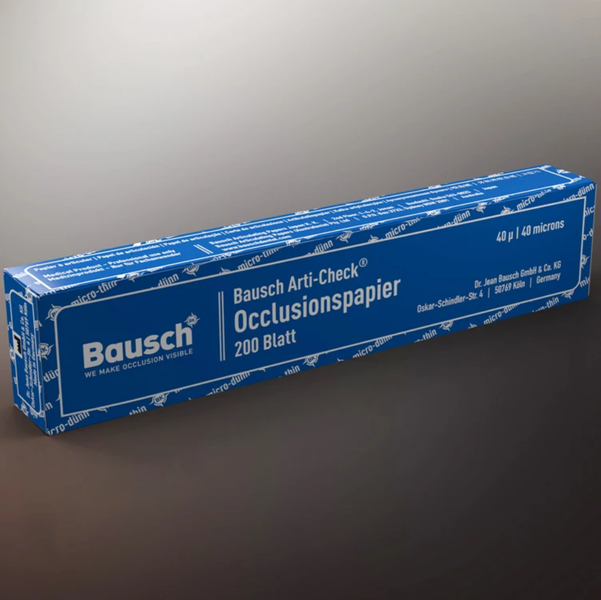 Артикуляционная бумага Bausch BK09 40мкм цвет синий двусторонний 200 полосок BK09 фото