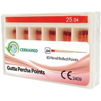 Гутаперчевые штифты .04 №15 60 шт Gutta Percha Points Cerkamed 45745 фото