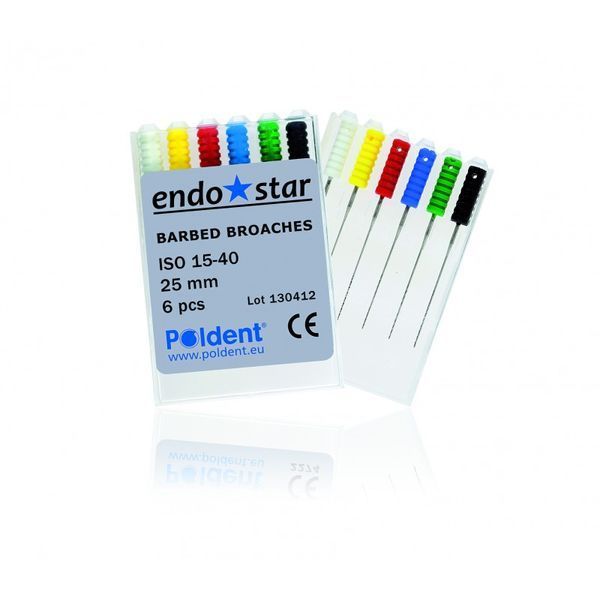 Пульпоекстрактори #0 Endostar Barbed Broaches Poldent 75690 фото