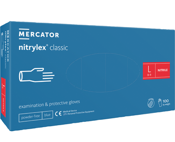 Нитрилекс классик L 100шт Перчатки нитриловые Nitrylex Classic MERCATOR RD30019004 фото