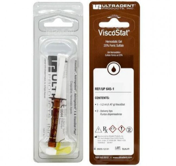 Вискостат сульфат железа 20% 1.2мл гемостатик-гель Viscostat Ultradent 3070. 645-1 фото