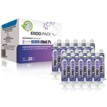 Шприцы для промывания 20 шт ENDO-PACK GLUCO-CHEX 2% Cerkamed 23637 фото