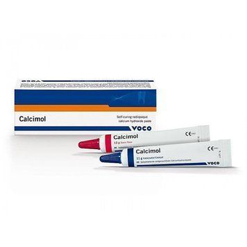 Кальцимол 13г+11г - прокладка (лайнер) гидроксид кальция Calcimol VOCO 1097 фото