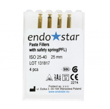 Каналонаполнители с пружинкой #25 25мм 4шт Endostar Paste Fillers with safety spring Polder 47895 фото