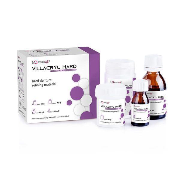 Віллакрил Хард тверда підкладка для протезу 60 г+40 мл+10 мл Villacryl Hard V190Z02 фото
